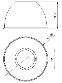 Lichtline Schirm Al 80°     430200008001 