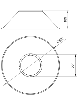 Lichtline Schirm Al 100°    430200001001 