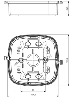 Lichtline Aufputz-Adapter für   LL000363 