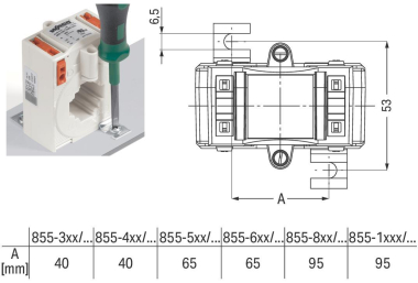 WAGO 855-305/250-501 Aufsteck-Strom- 