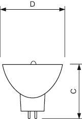 Philips 13528 15W GZ4 6V 1CT/24 Halogen 
