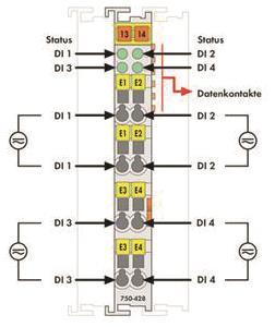 WAGO 750-428 4-Kanal-Digitaleingang, 