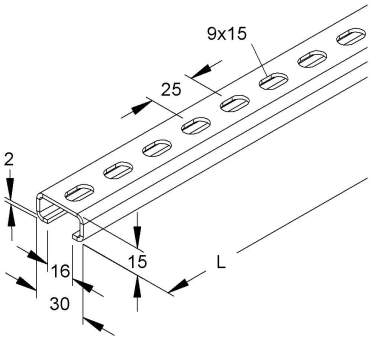 Niedax 2971/4GL Ankerschiene   2971/4 GL 