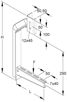 NIED Zentralabhängung, 472x160   ZKU 150 