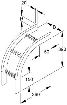 NIED Fallstück 90°,        KRCF 60.225 F 