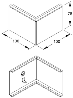 Niedax GK-Außeneckblende    GKE 78/100 S 