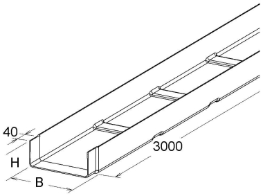 NIED GFK-Kabelrinne            KK 80.100 