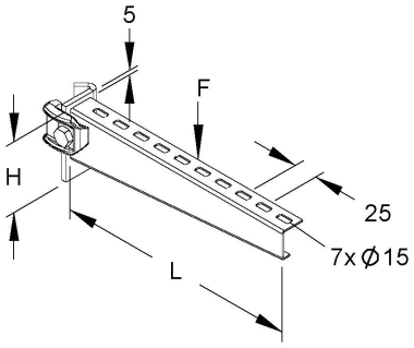Niedax Ausleger standarD95x460mm KTT 450 