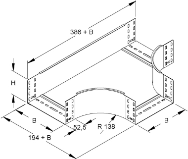 Niedax T-Stück 110x402mm     RTS 110.400 