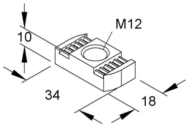 NIED Gleitmuttern              GMZ M12 F 