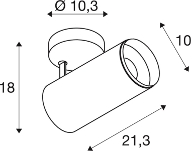 SLV Deckenaufbauleuchte NUMINOS  1004596 