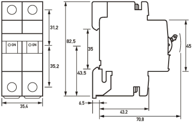 Doepke LS-Schalter 2p      DLS 6hdc C6-2 
