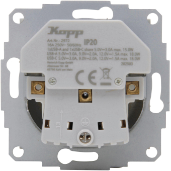 Kopp -Schutzkontakt-Steckdose USB   HK07 
