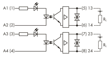 WAGO 857-1430 Optokopplermodul,2-fach, 
