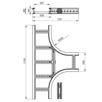 Unex T-Stück lichtgrau          67318-04 