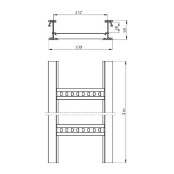 Unex isolierende Kabelleiter    67300-04 
