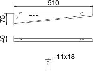 OBO AWG 15 51 A2 Wand-u.Stielausleger f 