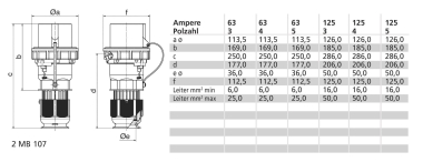 Bals Stecker TN 125A 5p 400V 6h    21033 