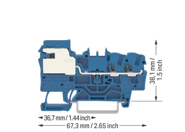 WAGO 2002-7214 2-Leiter-N-Trennklemme, 