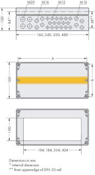 WAGO 850-828 IP65-Systemgehäuse, 