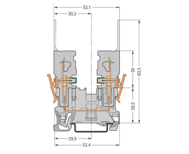 WAGO 769-156 2-Pin-Basisklemme,für 