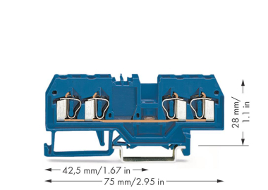 WAGO 280-834 4-Leiter-Durchgangs- 