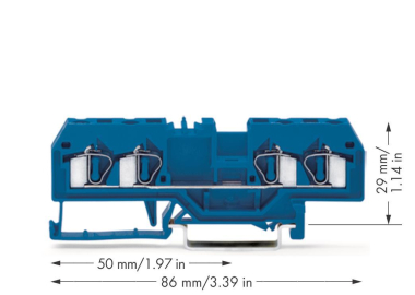 WAGO 281-654 4-Leiter-Durchgangsklemme,4 