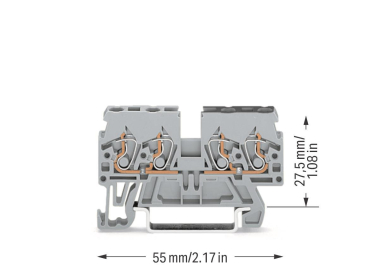 WAGO 870-826 Doppeldurchgangsklemme,2,5 