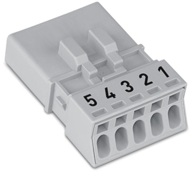 WAGO 890-255 Stecker,5-polig,grau 