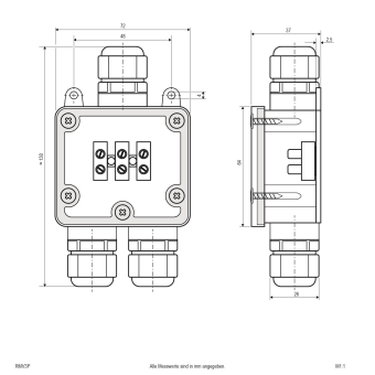 EVN RMV3-P Verteiler-Box 3-polig   RMV3P 