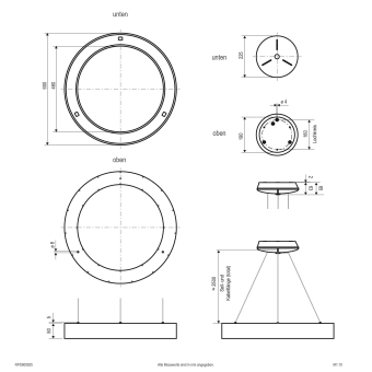 EVN LED Pendelleuchte -rund -  RPD600925 
