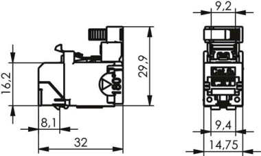 TEGA AMJ-SL Modul Cat.6A(IEC)  100127801 