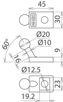 DEHN Kugelfestpunkt schräg m.     706300 