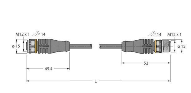 Turck Aktuator-  RKS4.5T-0,3-RSS4.5T/TEL 