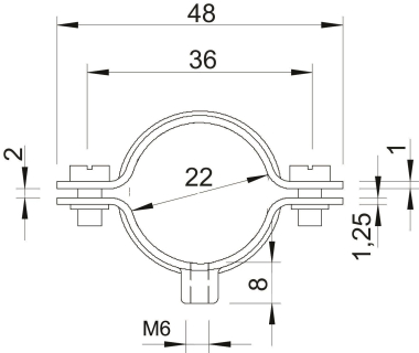 OBO 732 22 GTP Abstandschelle 