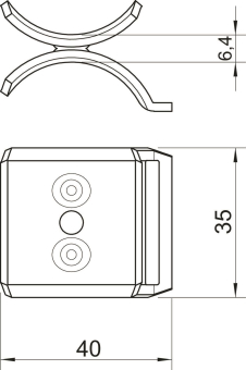 OBO 2058 M2 34 A2 Doppelwanne 28-34mm A2 