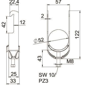 OBO BS-W1-M-52 FT Bügelschelle 2056 