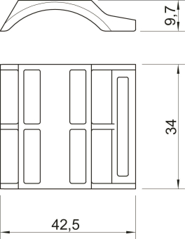 OBO 2058FW 40 LGR Gegenwanne 34-40mm PP 