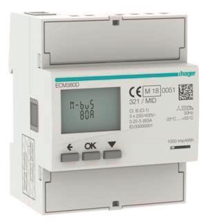 Hager Energiezähler 3phasig      ECM380D 