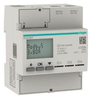 Hager Energiezähler 1phasig      ECA180T 