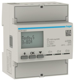 Hager Energiezähler 1phasig      ECR180T 
