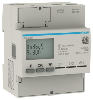 Hager Energiezähler 1phasig      ECA180T 