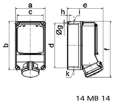 Bals Wandsteckdose GT abgesichert  15132 