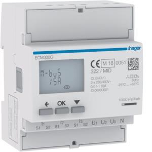 Hager Energiezähler 3phasig      ECM300C 