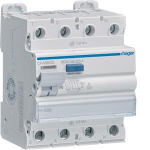 Hager Fi-Schalter 4polig 10kA    CFA680D 