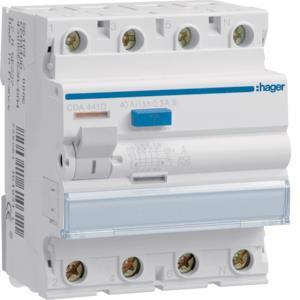 Hager Fi-Schalter 4polig 6kA 40A CDA441D 