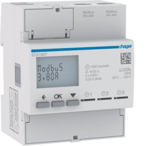 Hager Energiezähler 1phasig      ECA180T 