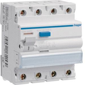 Hager Fi-Schalter 4polig 6kA 40A CDH440D 
