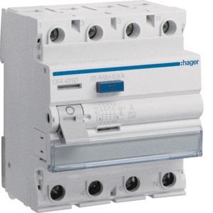 Hager Fi-Schalter 4polig 6kA 25A CFA425D 