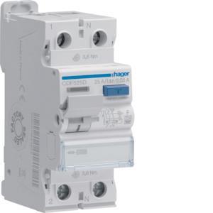 Hager Fi-Schalter 2polig 10kA    CDF525D 
